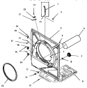 FRONT FRAME AND AIR SHROUD Diagram and Parts List for FG6041  Amana Dryer