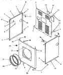 PANELS Diagram and Parts List for FG3860  Amana Dryer