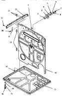 REAR FRAME AND FRAME BASE Diagram and Parts List for FG3860  Amana Dryer