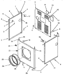 PANELS Diagram and Parts List for FG6241  Amana Dryer