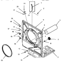 FRONT FRAME AND AIR SHROUD Diagram and Parts List for FG6241  Amana Dryer