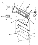 CONTROL PANEL, CONTROL HOOD AND CONTROLS Diagram and Parts List for FG0640  Amana Dryer