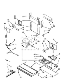 Unit Parts Diagram and Parts List for JFC2290VEP6  Jenn-Air Refrigerator