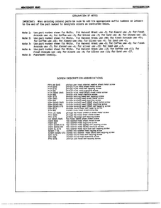 Explanation Of Notes Diagram and Parts List for 21472A  Admiral Refrigerator