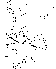Ladders, Lower Cabinet And Rollers Diagram and Parts List for TR25V2L-P1316101WL  Amana Refrigerator