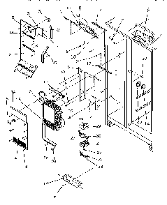 Evaporator & Air Handling Diagram and Parts List for SRDE27S3W-P1190601WW  Amana Refrigerator