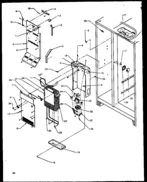 03 - EVAP AND AIR HANDLING Diagram and Parts List for ELECREF  Maytag Refrigerator