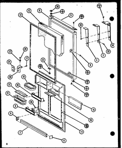 Section 24 Diagram and Parts List for TX18N-P1106212W  Amana Refrigerator