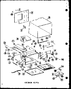 Interior Parts Diagram and Parts List for R-3 P71306-3M Amana Microwave
