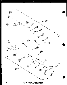 Control Assembly Diagram and Parts List for RC-14 P72100-7M Amana Microwave