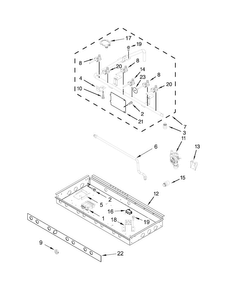 Burner Box, Gas Valves And Switch Parts Diagram and Parts List for JDRP436WP02  Jenn-Air Range