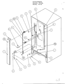 Cabinet Back Diagram and Parts List for TZ21Q  Amana Refrigerator