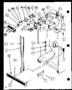 Section 12 Diagram and Parts List for SL22JB-P1116006W  Amana Refrigerator