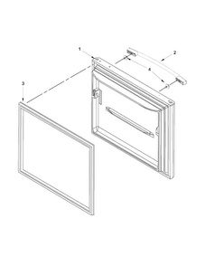 Freezer Door Parts Diagram and Parts List for ABB2224BRB00  Amana Refrigerator