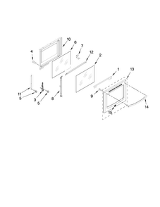 Door Parts Diagram and Parts List for MIR8890AS0  Maytag Range