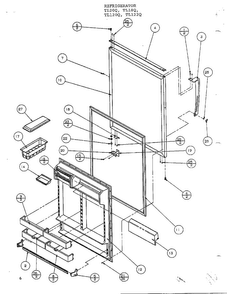 Refrigerator Door Diagram and Parts List for TL120Q  Amana Refrigerator