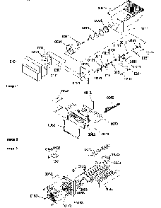 Ice Bucket Auger, Ice Maker, And Ice Maker Parts Diagram and Parts List for SBDX520TW-P1313202WW  Amana Refrigerator