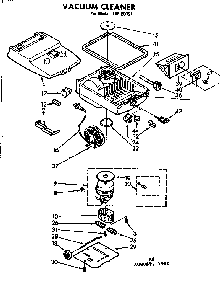 Base Assembly Diagram and Parts List for 11620721  Kenmore Canister Vacuum