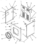 PANELS Diagram and Parts List for FG6181  Amana Dryer