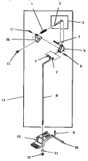 DOOR RELEASE Diagram and Parts List for FG6181  Amana Dryer