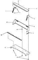 CONTROL HOOD Diagram and Parts List for FG6211  Amana Dryer