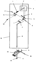 DOOR RELEASE Diagram and Parts List for FG6211  Amana Dryer