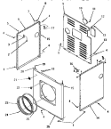 PANELS Diagram and Parts List for FG9031  Amana Dryer