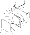 LOADING DOOR AND DOOR SAFETY SWITCH Diagram and Parts List for HZ1070  Speed Queen Dryer