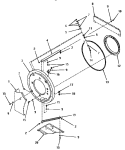 HEATER ELEMENT AND HOUSING Diagram and Parts List for HZ1070  Speed Queen Dryer