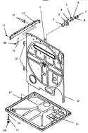 REAR FRAME AND FRAME BASE Diagram and Parts List for FG3140  Amana Dryer
