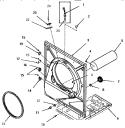 FRONT FRAME AND AIR SHROUD Diagram and Parts List for FG6280  Amana Dryer