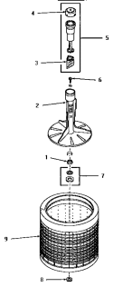 Part Location Diagram of 13540 Whirlpool SCREW AGITATOR