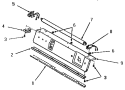 PANEL SUPPORT PLATE AND FLUORESCENT TUBE Diagram and Parts List for FG9061  Amana Dryer