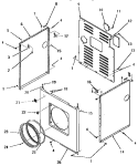 PANELS Diagram and Parts List for FG9061  Amana Dryer