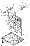 REAR FRAME AND FRAME BASE Diagram and Parts List for FG9061  Amana Dryer