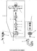Part Location Diagram of 13507 Whirlpool BASE,CLUTCH