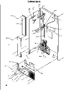 Cabinet Back Diagram and Parts List for TA18S2W-P1194501WW  Amana Refrigerator