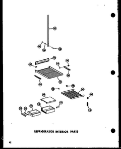 Refrigerator Interior Parts Diagram and Parts List for SRN22N-C-P60230-17WC  Amana Refrigerator