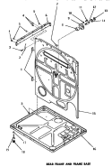 REAR FRAME & FRAME BASE Diagram and Parts List for DG3341  Speed Queen Dryer