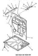 REAR FRAME & FRAME BASE Diagram and Parts List for FG3331  Speed Queen Dryer