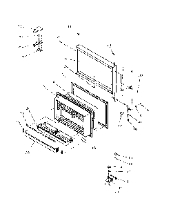 Freezer Door Diagram and Parts List for TRI22S4L-P1196302WL  Amana Refrigerator
