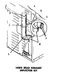143P3 REAR EXHAUST DEFLECTOR KIT Diagram and Parts List for DG9031  Speed Queen Dryer