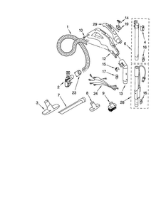 Hose And Attachment Diagram and Parts List for 11621612001  Kenmore Canister Vacuum