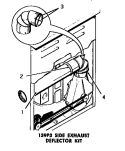 159P3 SIDE EXHAUST DEFLECTOR KIT Diagram and Parts List for DG9031  Speed Queen Dryer