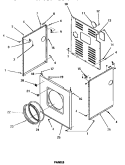 Part Location Diagram of 52673A Whirlpool SIDE PANEL, RIGHT, AVOCADO
