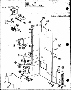 Part Location Diagram of C5805802 Whirlpool Cover-control panel