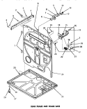 REAR FRAME AND FRAME BASE Diagram and Parts List for DE1020  Speed Queen Dryer