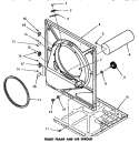 FRONT FRAME & AIR SHROUD Diagram and Parts List for DG1030  Speed Queen Dryer