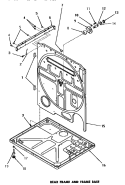 REAR FRAME AND FRAME BASE Diagram and Parts List for DG1030  Speed Queen Dryer
