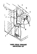 143P3 REAR EXHAUST DEFLECTOR KIT Diagram and Parts List for DG1030  Speed Queen Dryer